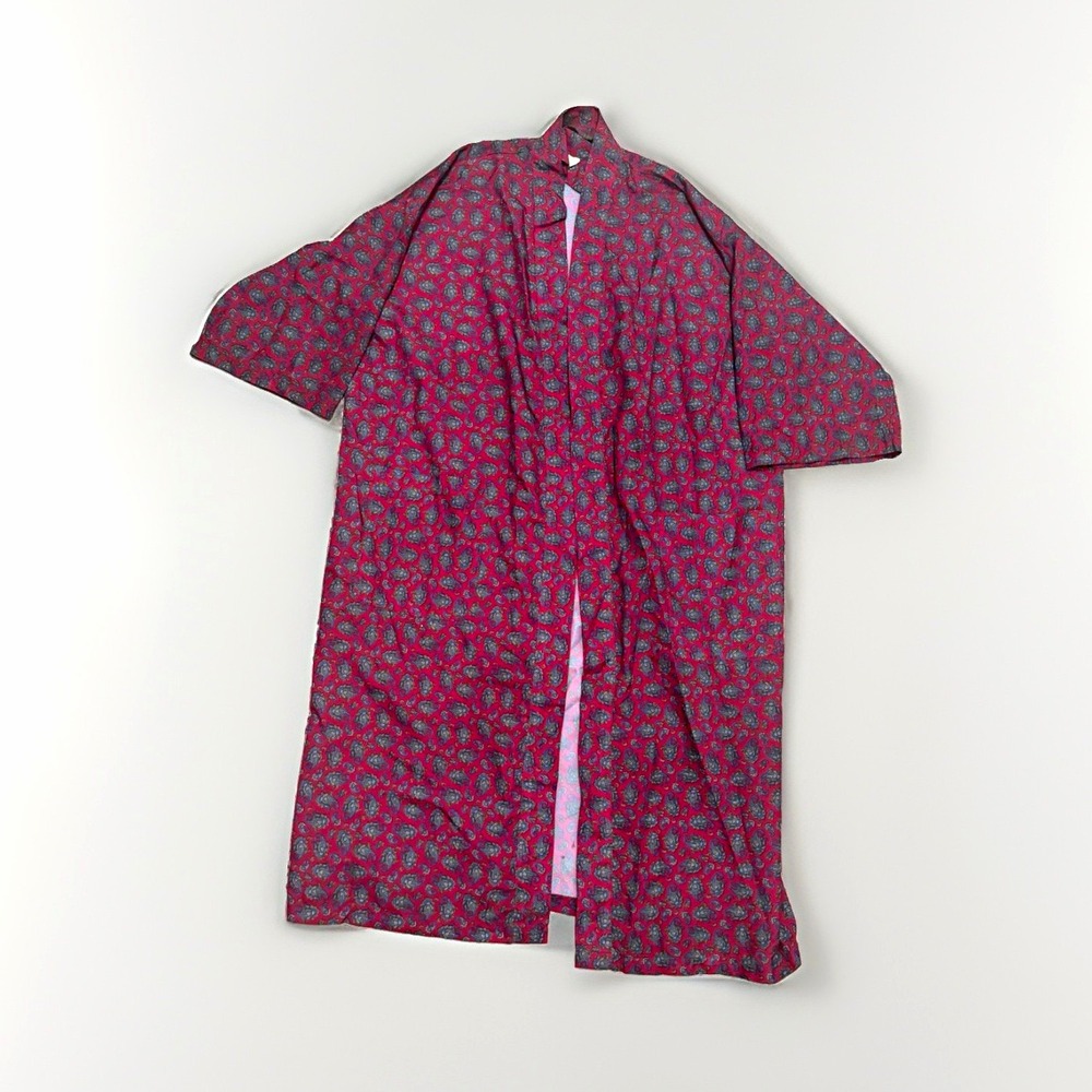 Vintage Victoria's Secret Men's Paisley Robe, Short Sleeve, Collared, OS